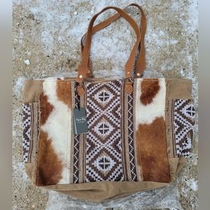 Myra Cowhide Weekender Bag